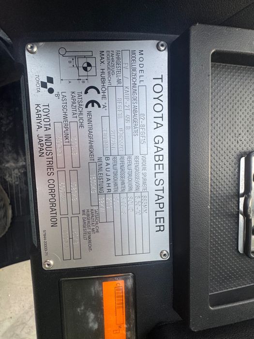 Wózek Widłowy Toyota 8Fgf-15