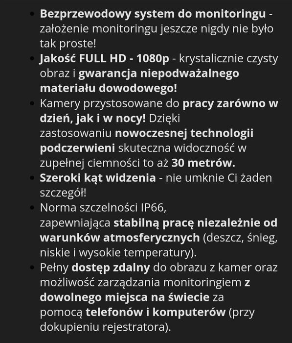 Zestaw monitoringu Full HD komplet