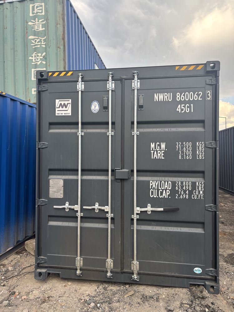 Kontener morski 40hc 7016 antracyt i inne