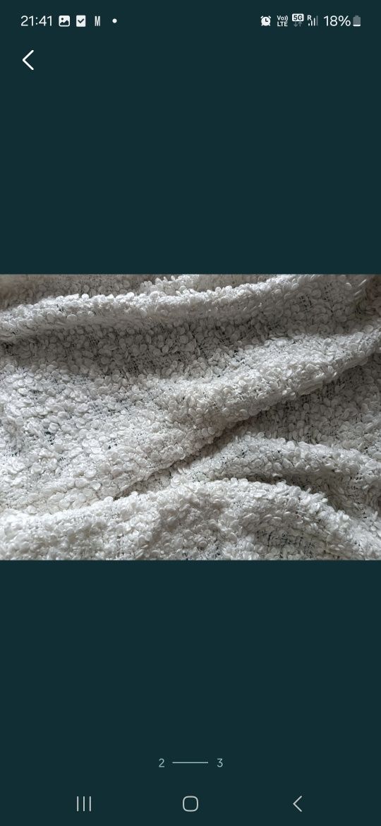Wysylka 1 zl Ikea ofelia kremowy koc pled boucle 170x130 sinsay home