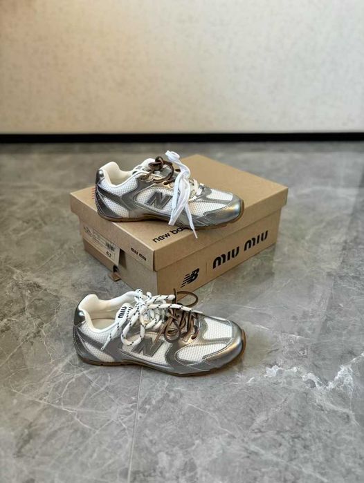 damskie Trampki New_Balance_Miu_Miu_Silver_Platinum R.40