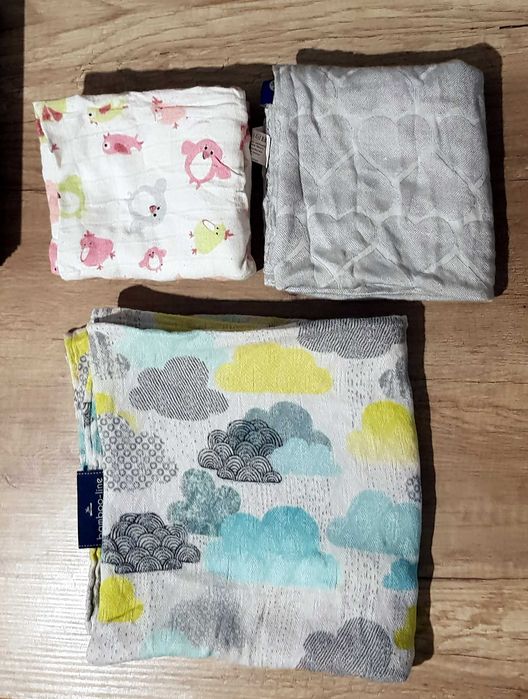 Zestaw otulacz i pieluchy bambusowe