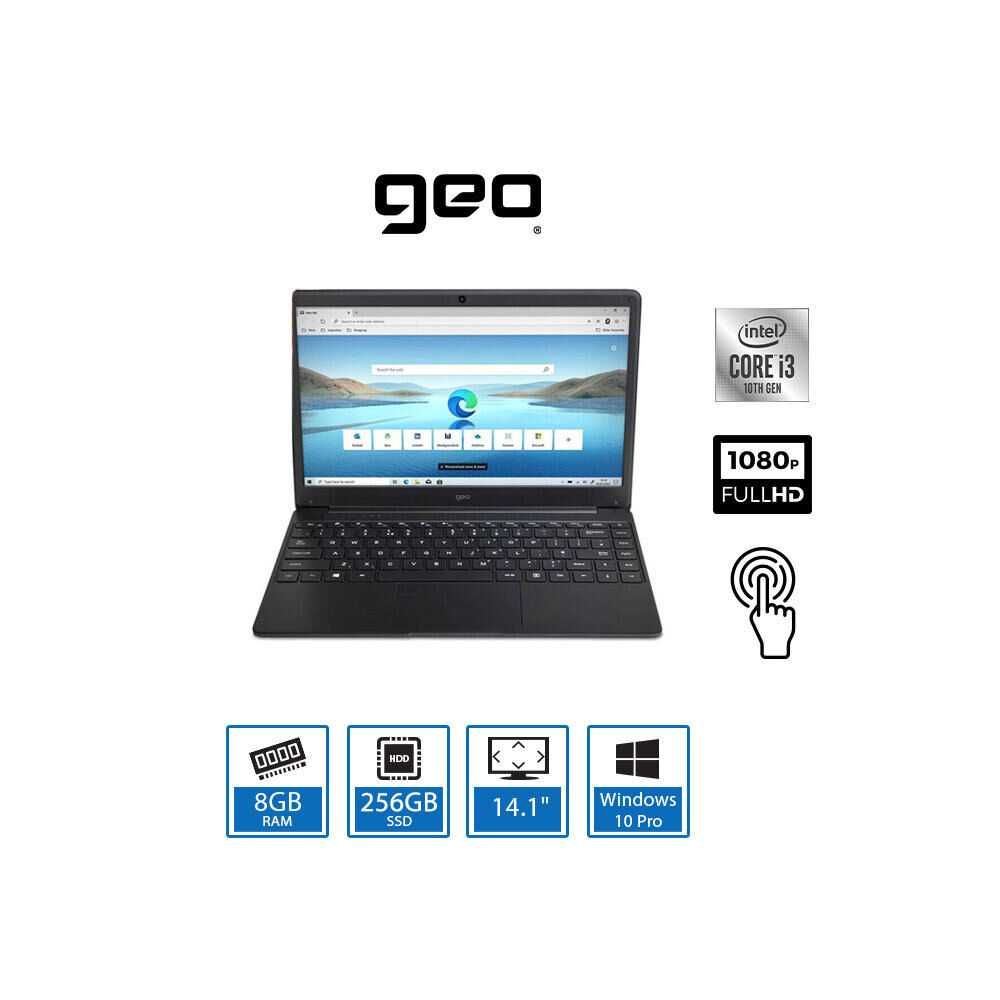 Ноутбук GeoBook 340 Core i3 8GB RAM 256GB SSD 14.1" FHD Win 10 Pro