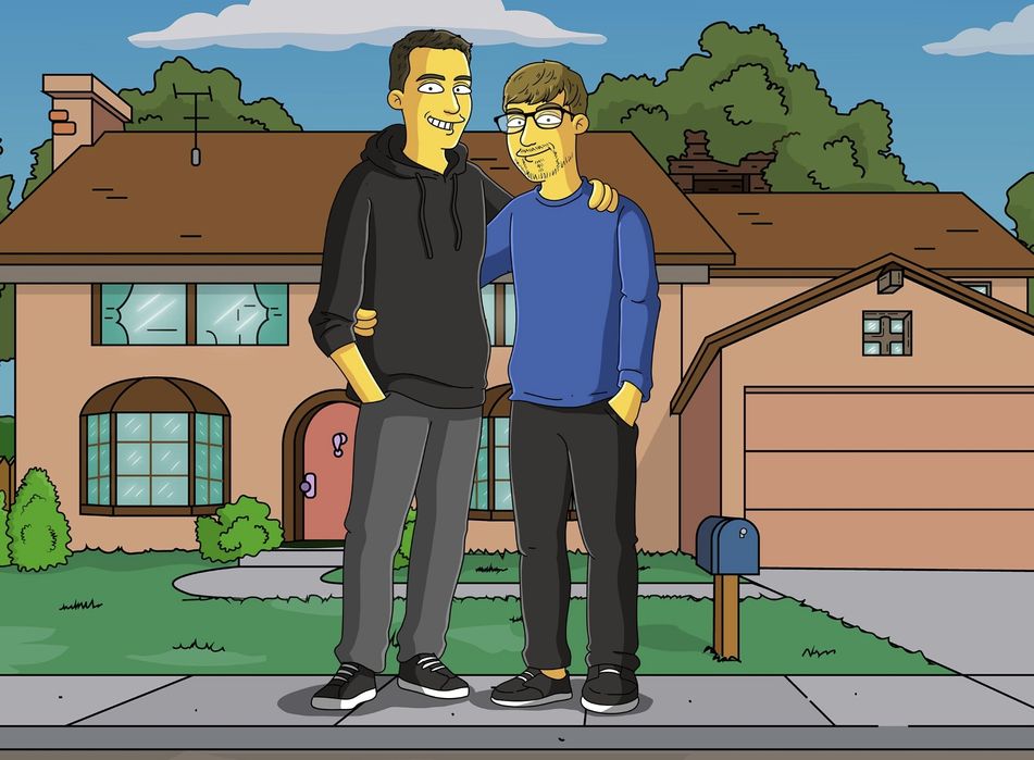 Портрет у стилі Сімпсонів Рік і Морті Simpsons