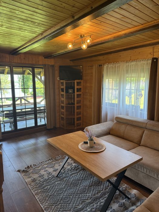 Domek 8os, całoroczny, 20m do wody sauna balia przy plaży, plac zabaw,