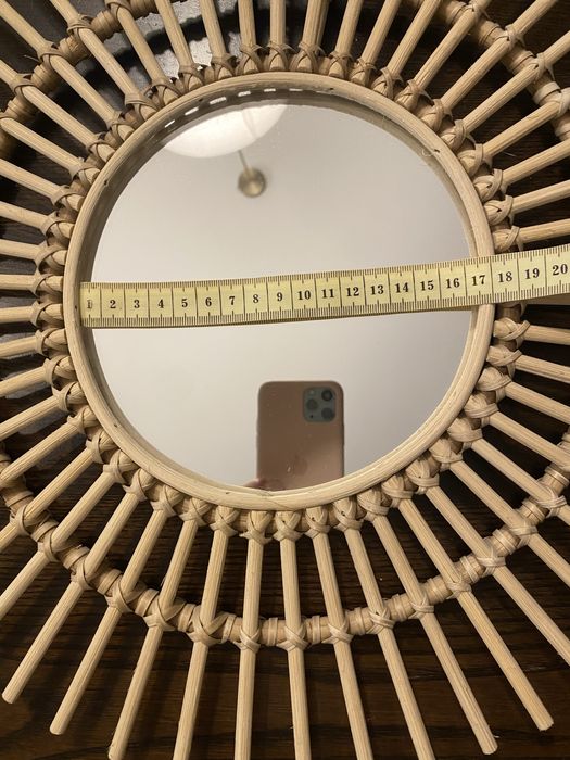 Lustro rattan Boho H&M home duże