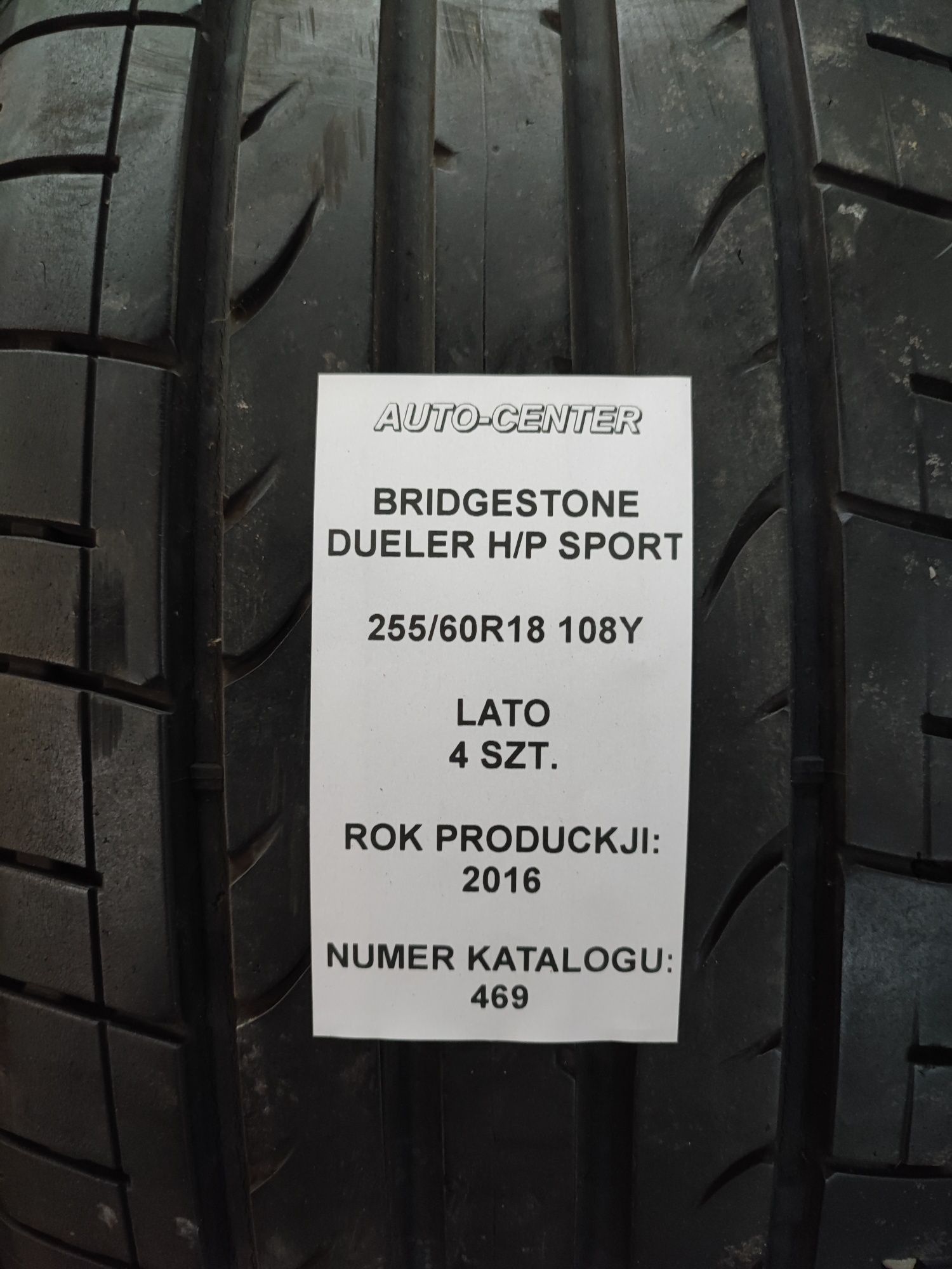 Opony letnie 255/60R18 108Y Bridgestone Dueler Sport H/P