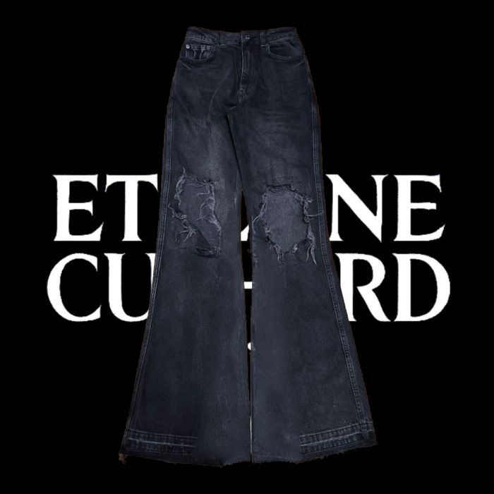 ETIENNE CUSHARD flared baggy флеред дистресс порванные опиум ERD худи