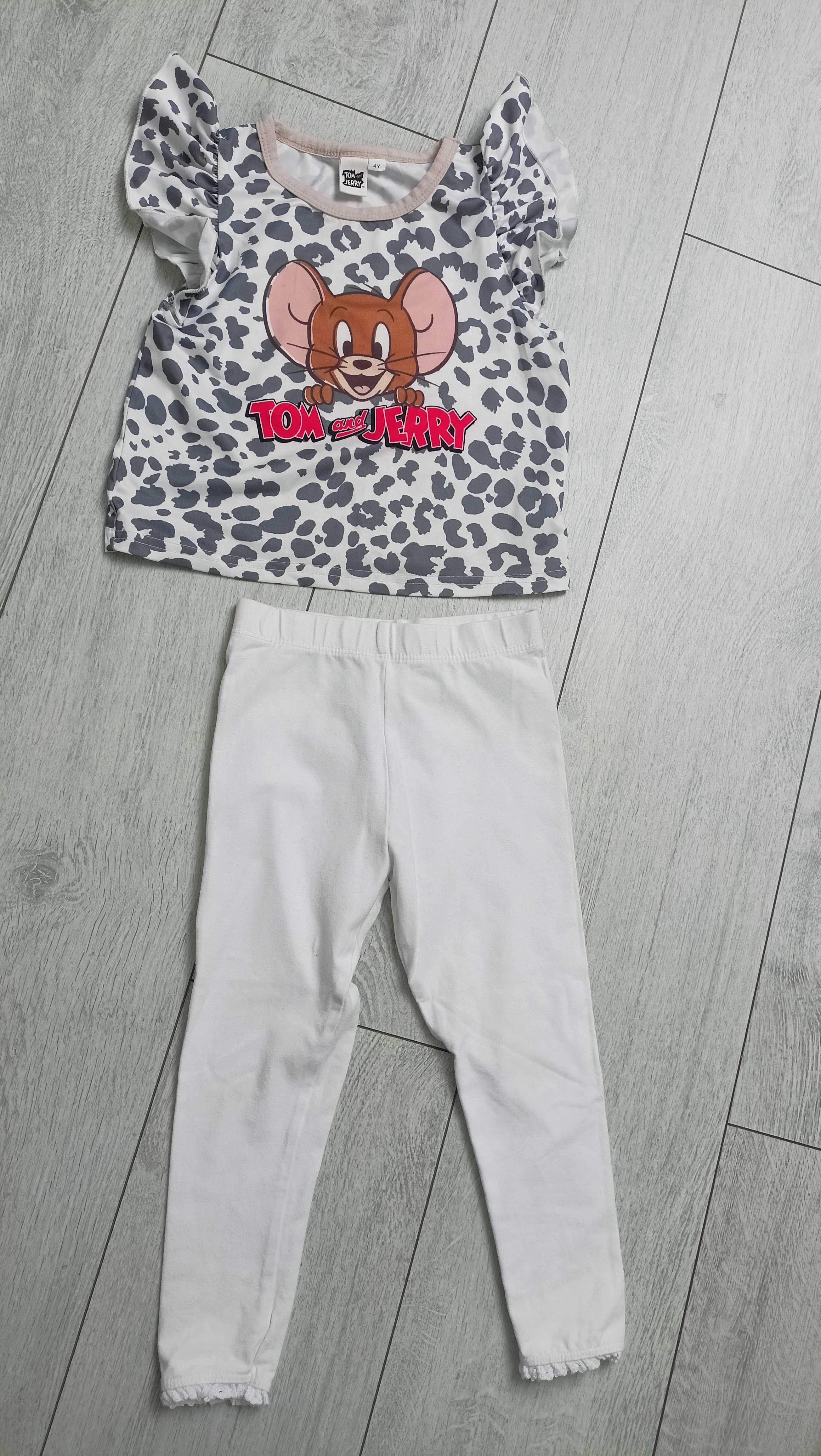 Legginsy plus koszulka dla dziewczynki rozmiar 104