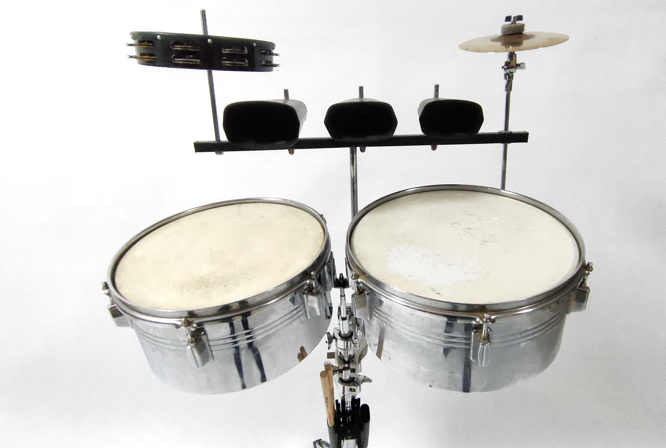 Zestaw latino percussion Timbales,splash,cowbel