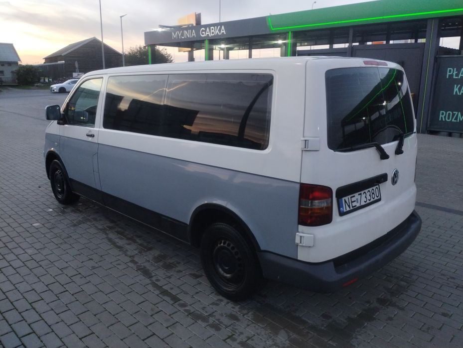 Volkswagen Transporter T5 2.5TDI Long 8-osobowy Brygadówka przegląd OC