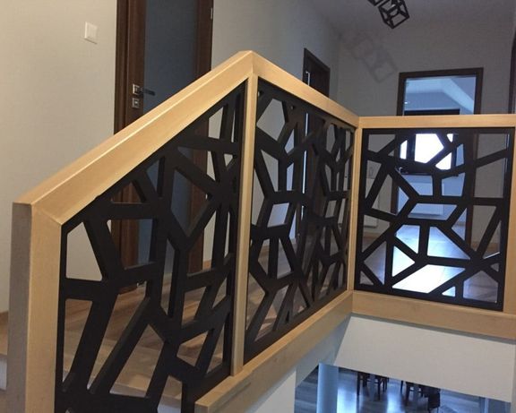 Solidna balustrada ażurowa panele 3D nowoczesny styl montaż na wymiar