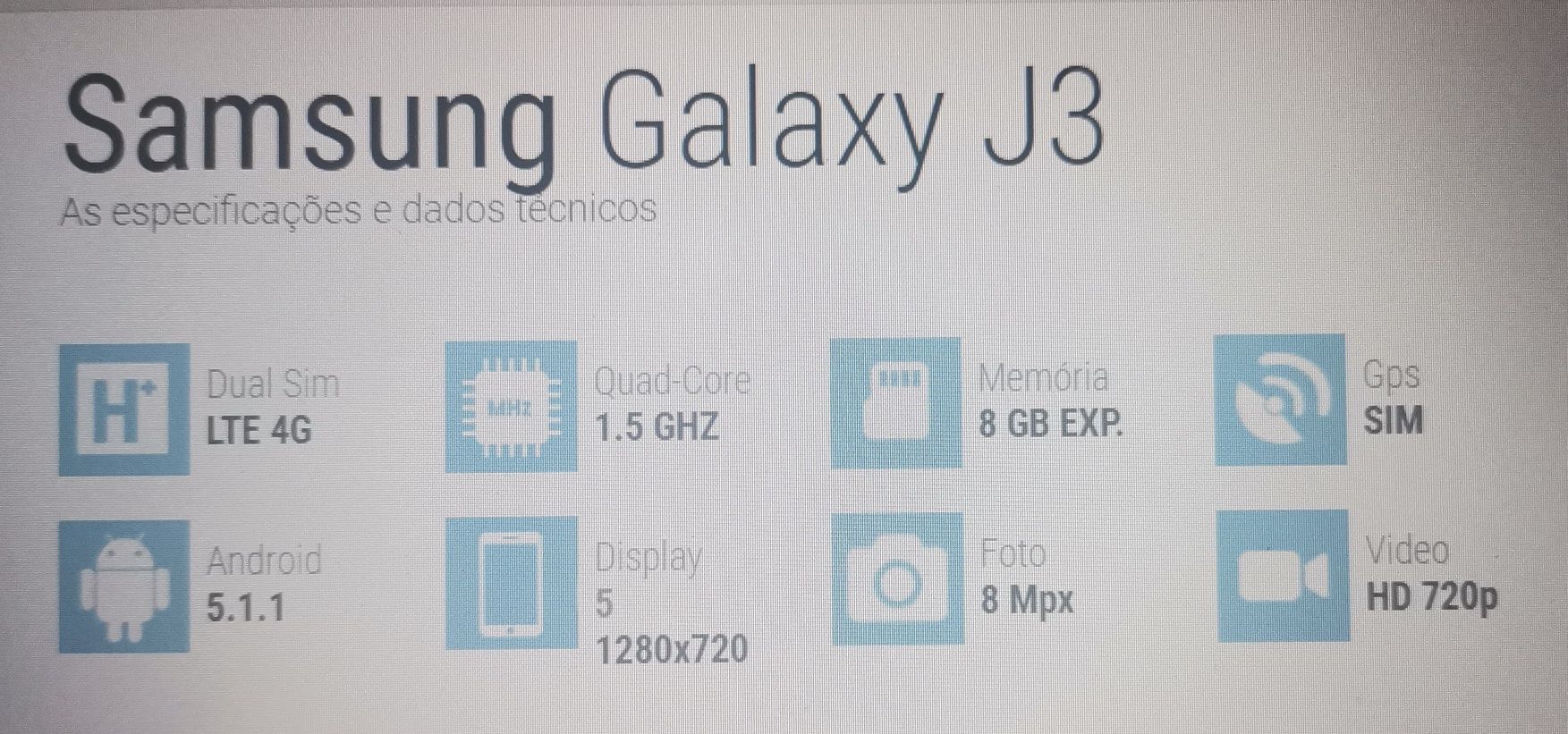 Vendo Samsung J3 6