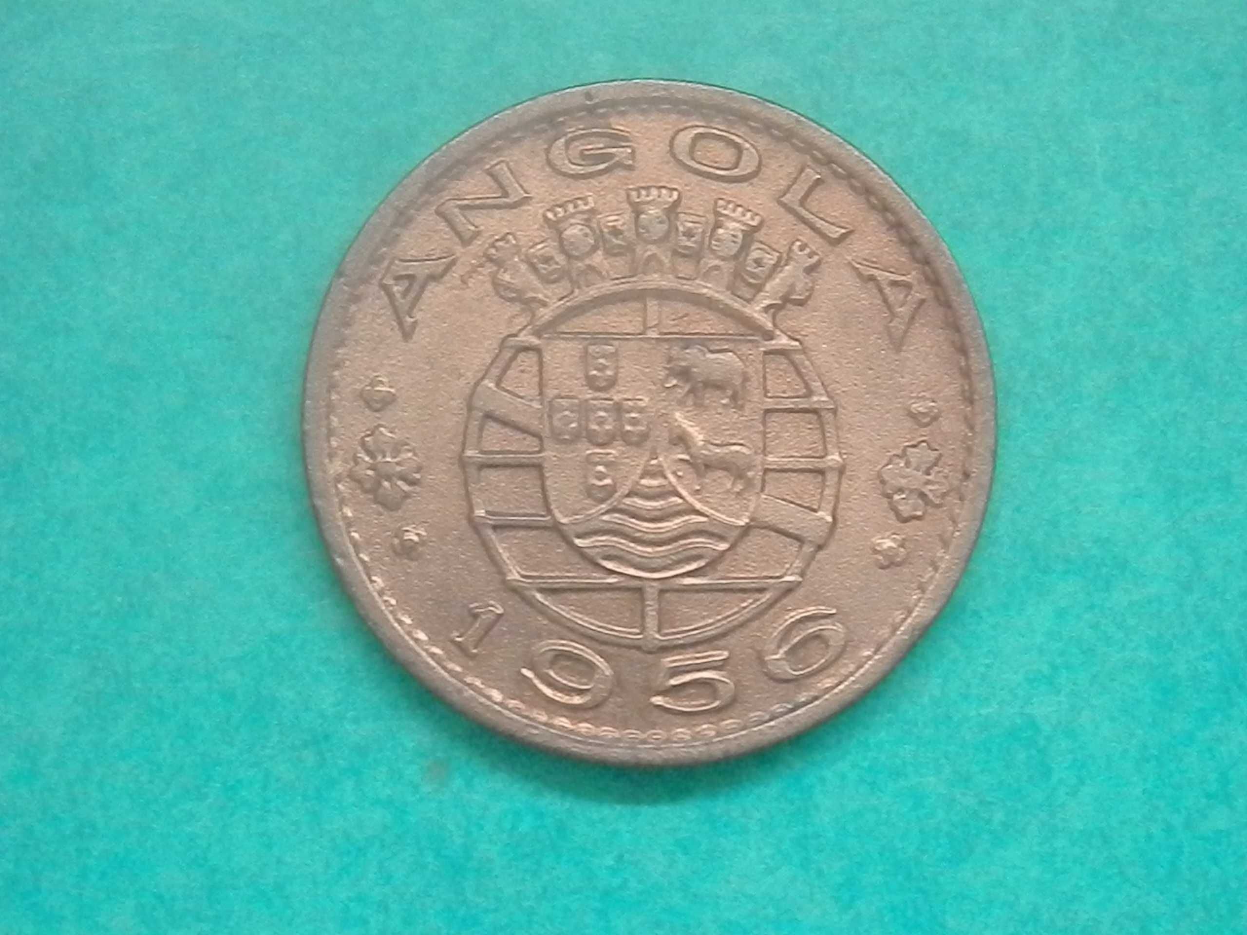 618 - Angola: 1 escudo 1956 bronze, por 5,00