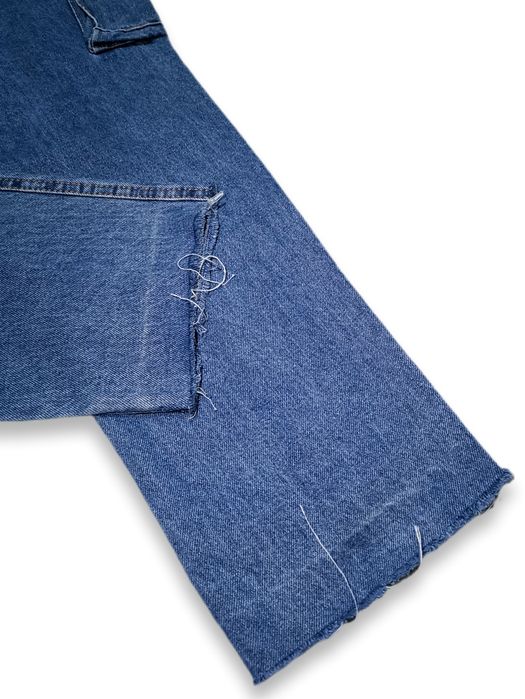 Spodnie jeansowe cargo baggy szerokie Tribal custom SWAG Skate y2k alt