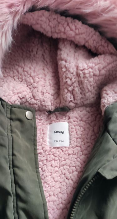 Kurtka zimowa, parka z futerkiem, Sinsay, rozmiar 134.