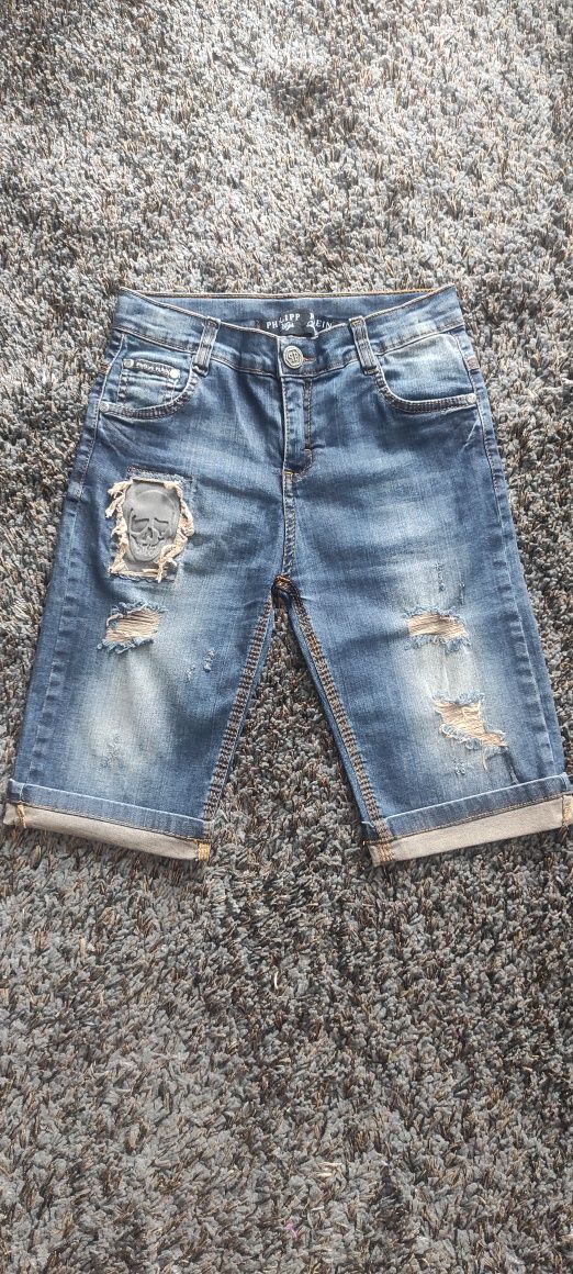 Szorty jeansowe Philipp Plein krótkie spodenki roz 8