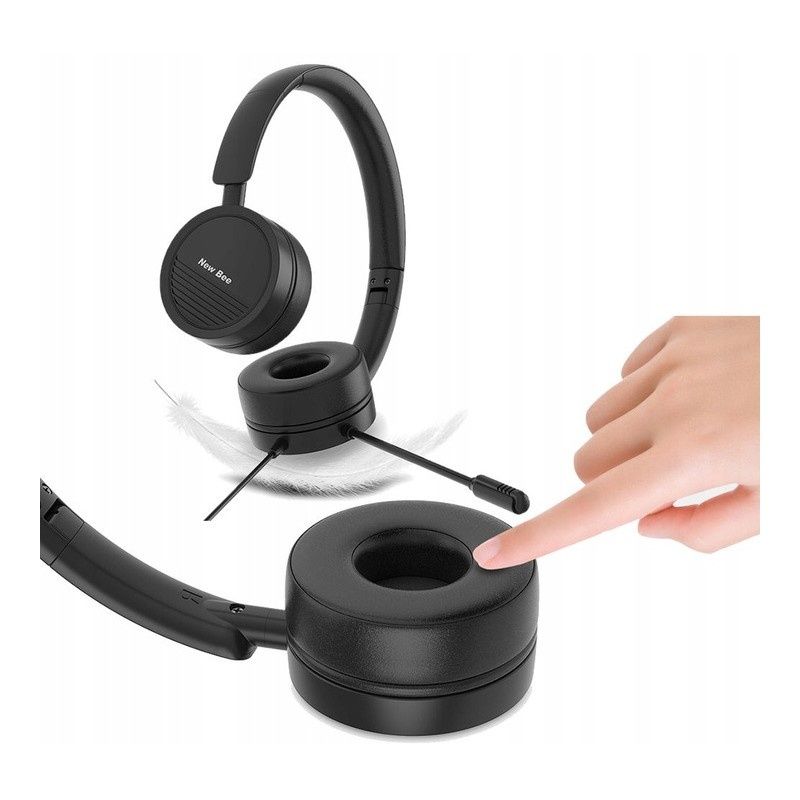 New bee h360 słuchawki z mikrofonem minijack lub usb