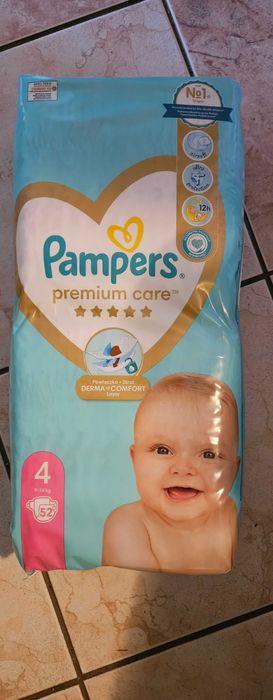 Pampers premium rozmiar 4, 4x52 szt! NOOWE!