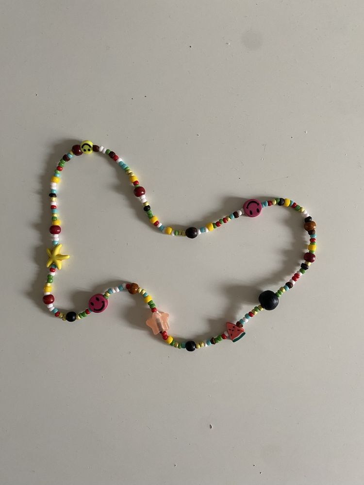 Naszyjnik hippie vintage koraliki biżuteria handmade
