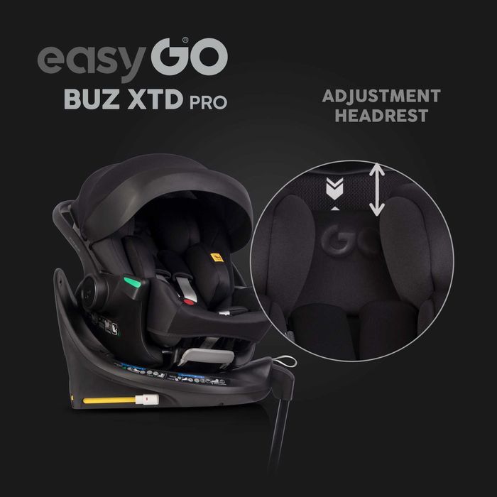 Fotelik Nosidełko EasyGo BUZ XTD PRO z BAZĄ ISOFIX 0-13 kg ROZKŁADANY