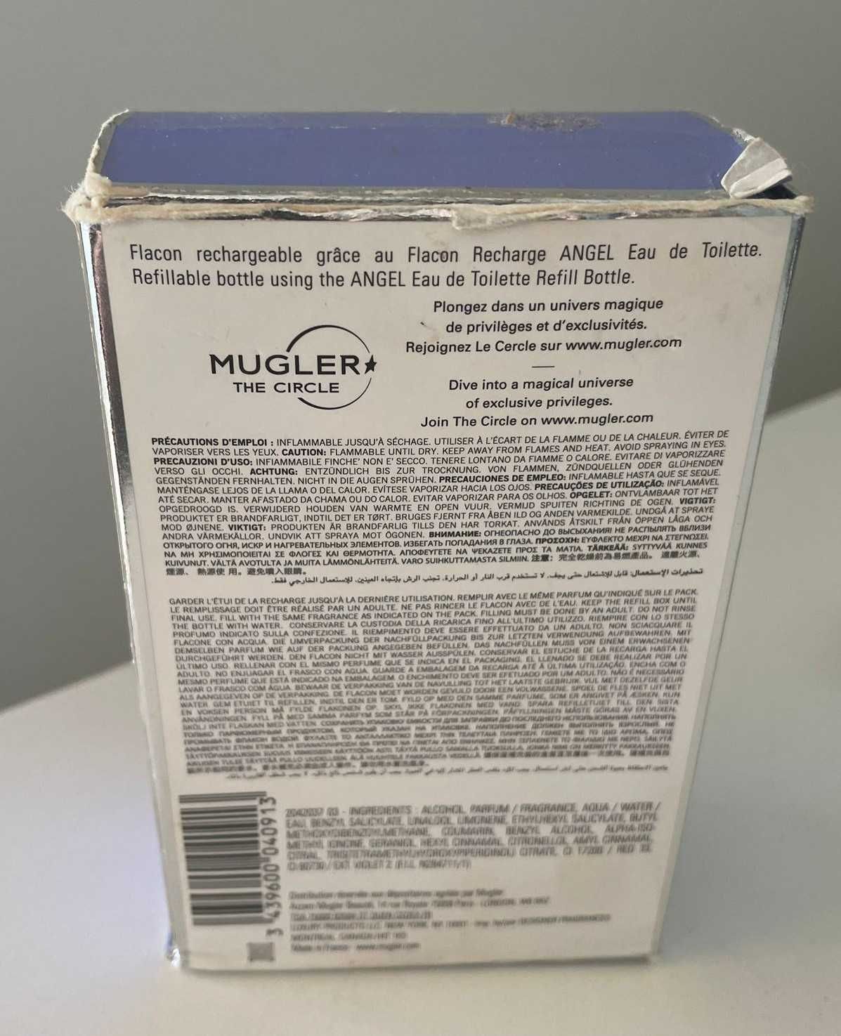 Angel Mugler 30 ml Refillable pusty flakon