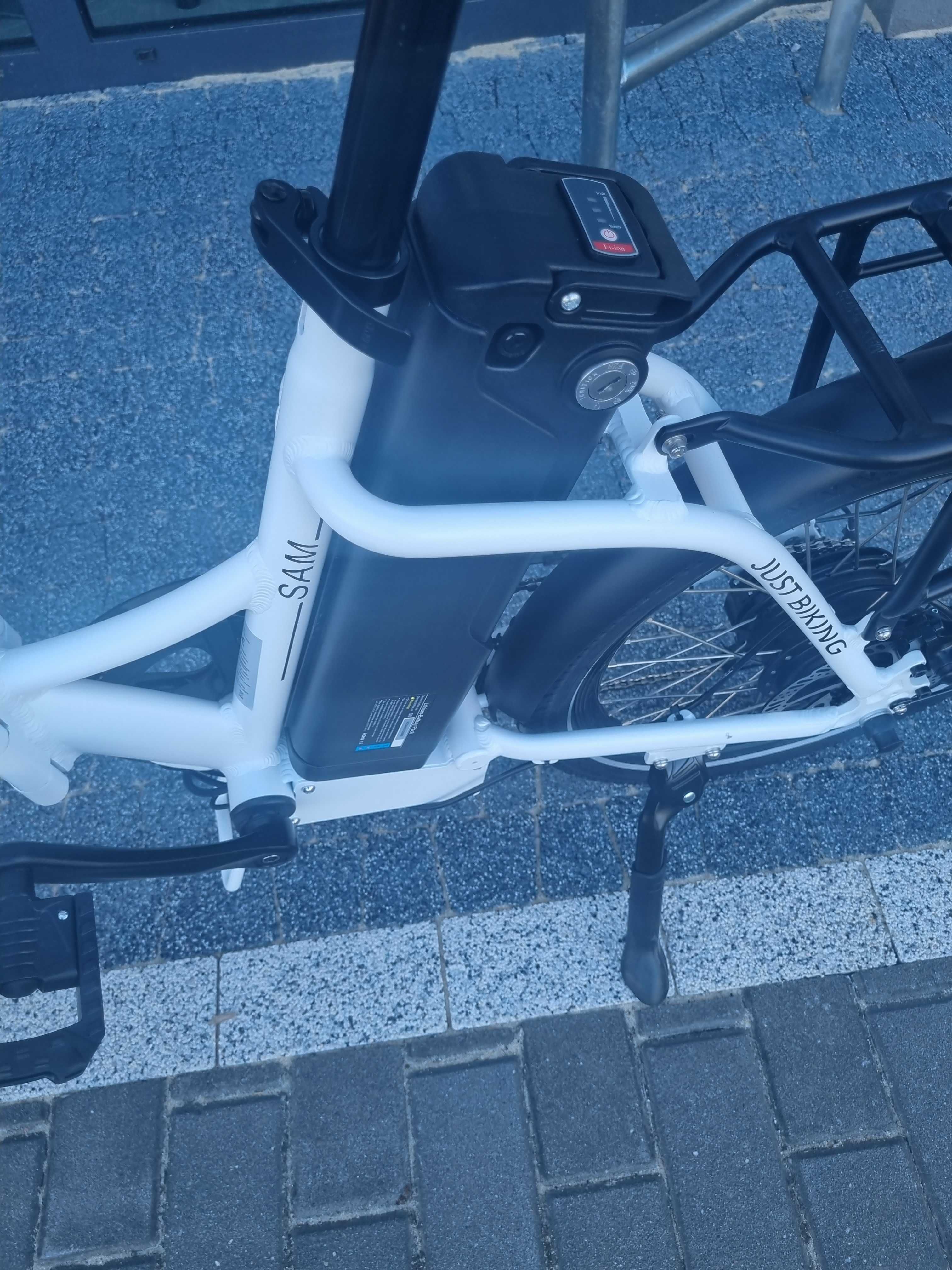 NOWY Rower elektryczny składany JOBOBIKE SAM WHITE 36V 13Ah Li-Ion