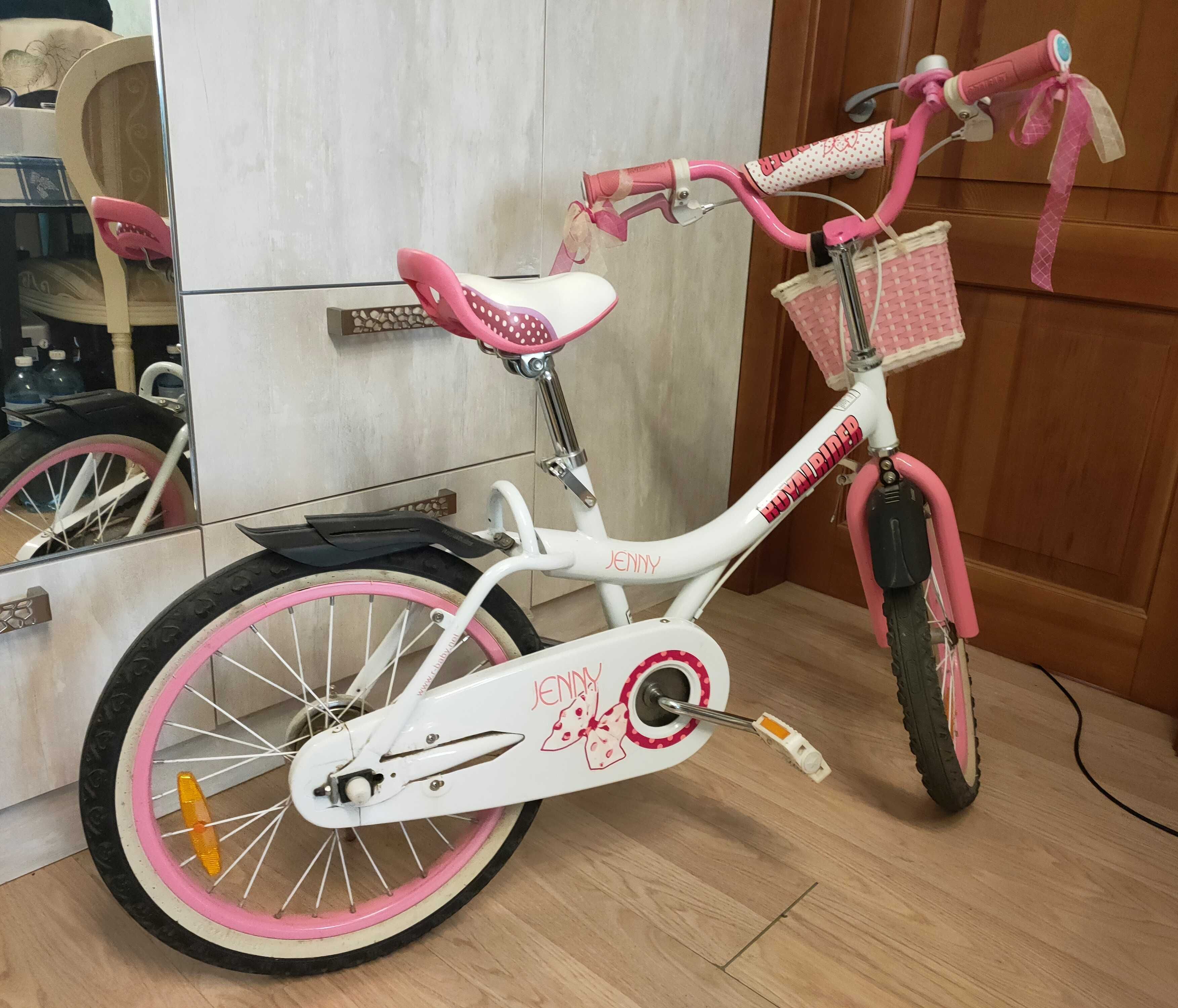 Дитячий велосипед Royal Baby Jenny Girls 18" Біло-рожевий