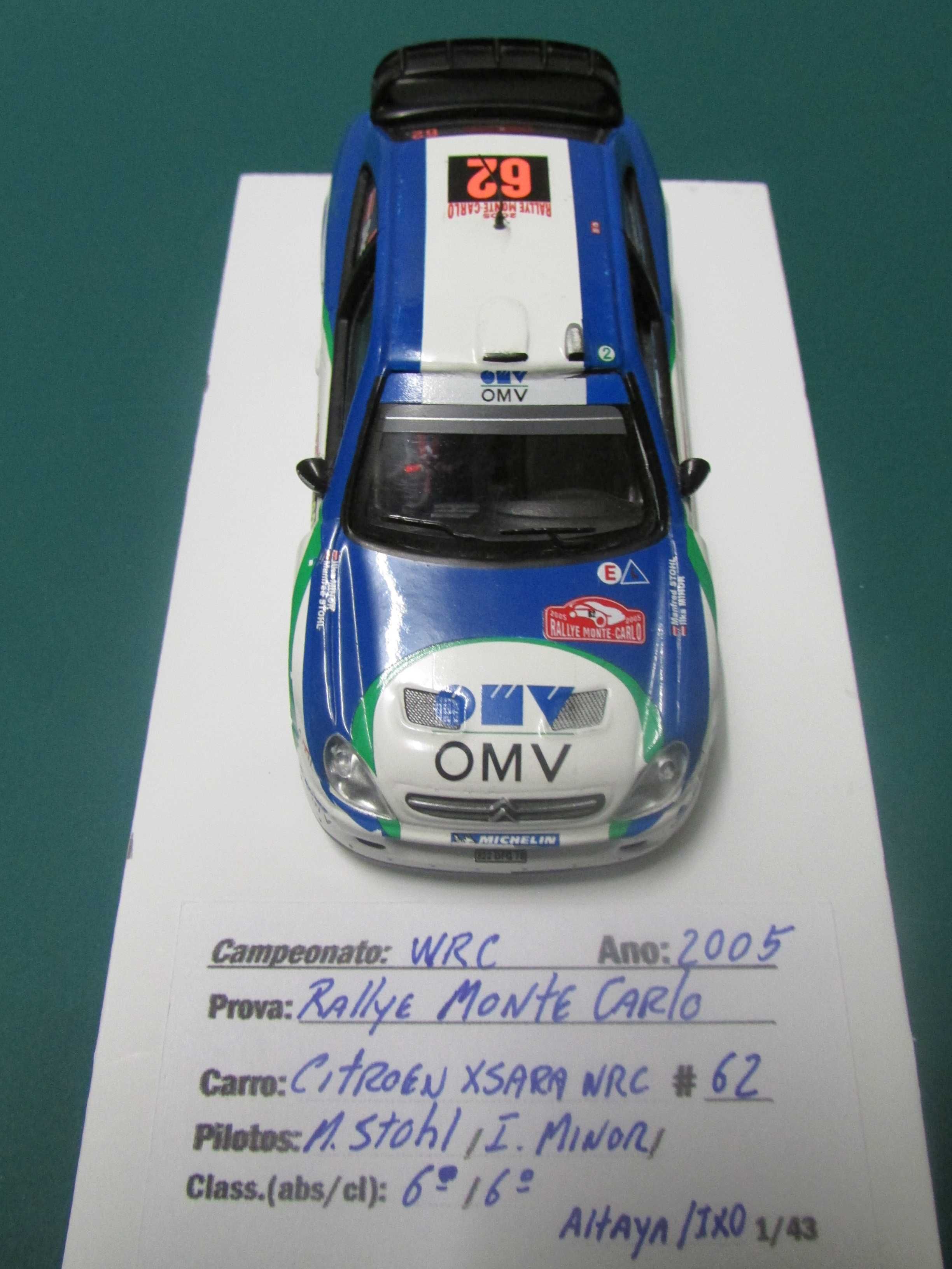 Citroen Xsara WRC #62 - Rali Monte carlo 2005 - IXO/Altaya 1/43