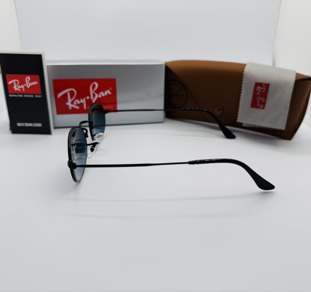 Солнцезащитные очки Ray Ban Oval 3547 Black-Blue Gradient 51мм стекло