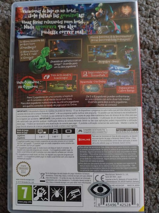 Jogo nintendo LUIGis Mansion