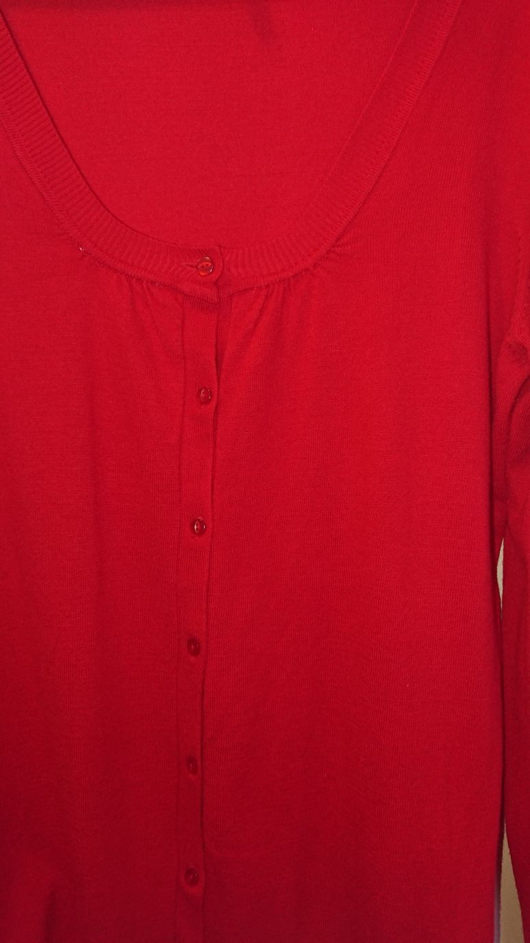 Sweter czerwony damski