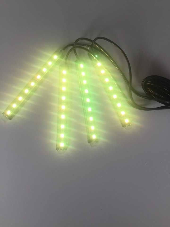 Oświetlenie LED do samochodu listwy 4 x 22,5 cm RGB pilot