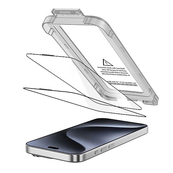 Szkło hartowane Tech-Protect Quick Set+ 2-pack na iPhone 15 Pro Max -
