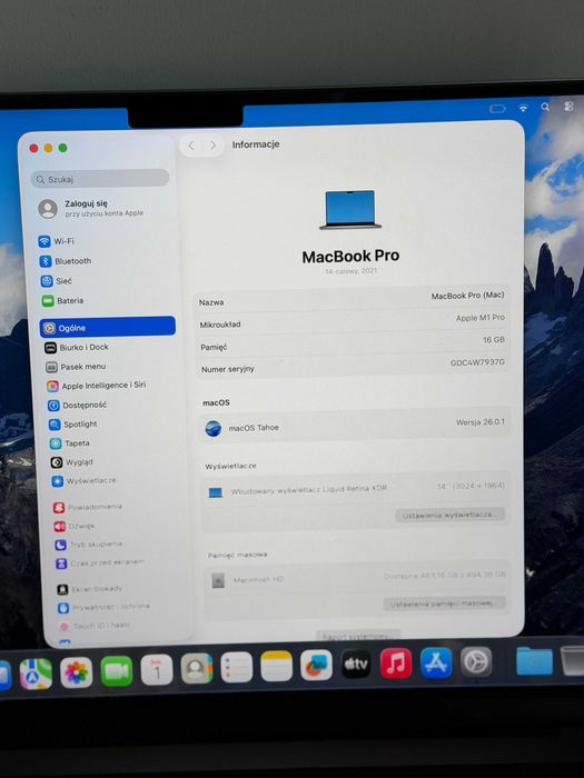 MacBook Pro 14” M1 Pro – 16GB RAM / 512GB SSD