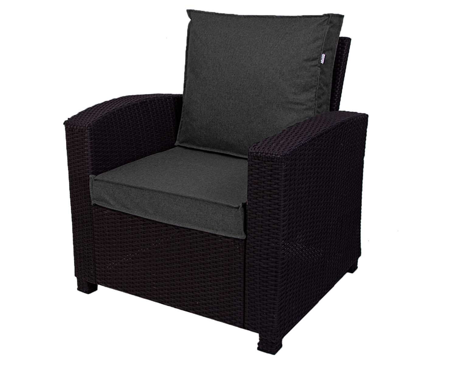 Poduszka na fotel RATTAN meble ogrodowe 55/60cm + oparcie poduszka