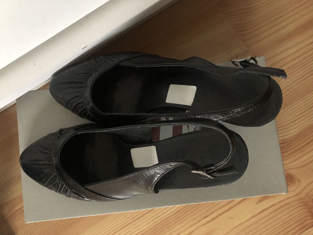 Buty czółenka damskie czarne skóra naturalna skórzane 36 j nowe Dantex