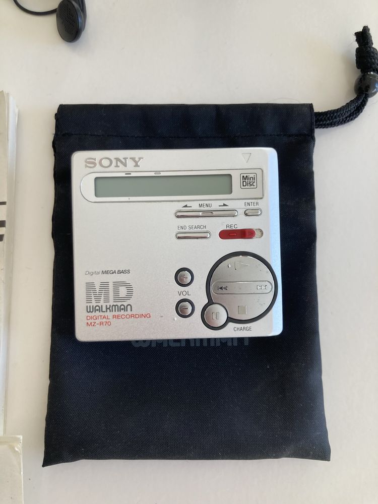 Conjunto Sony Walkman (minidisc) MZ-R70 - novo