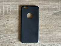 Case, etui czarne z wycięciem na logo Apple iPhone 6/6s plecki