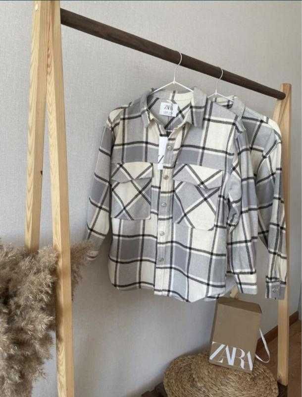 Рубашка Zara 9-10 років/140-146 см сорочка в клітинку байка