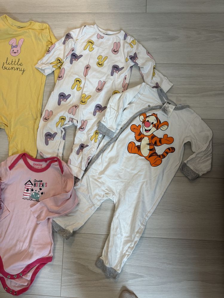 Zestaw ubranek pajacyki body h&m