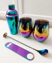 przybory kuchenne i barowe shaker szklanki akcesoria rainbow nowe