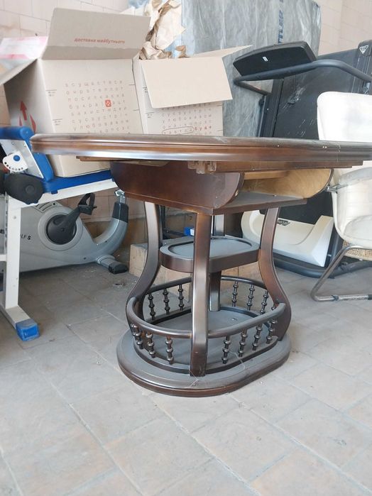 Високоякісний дерев'яний стіл розкладний шпон овальний стол