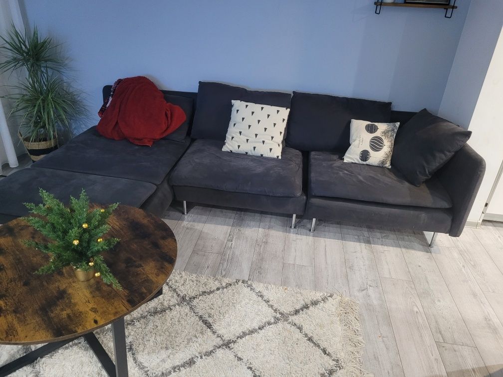 Sofa kanapa z możliwością zmieniania miejsca ikea ciemnoszary