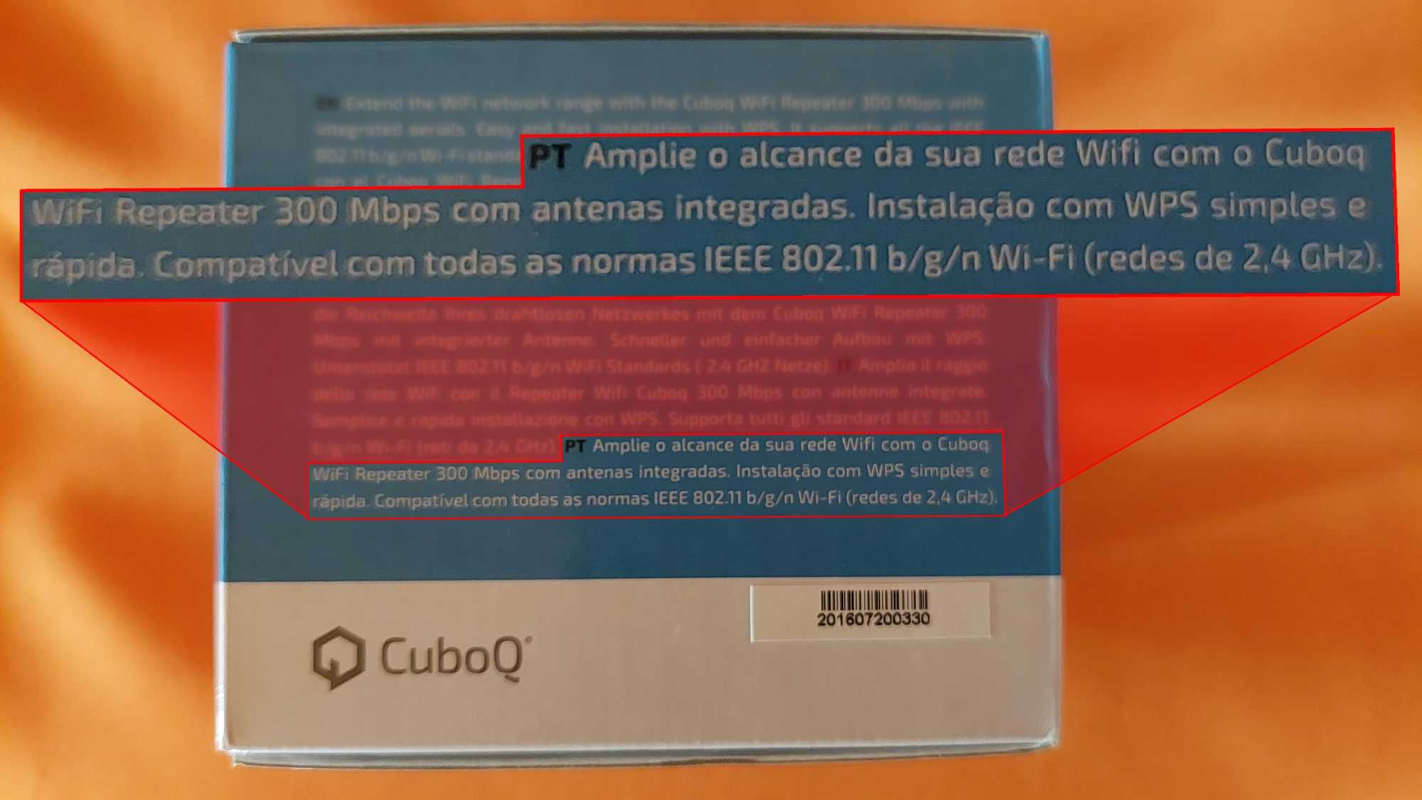 Repetidor e Amplificador Wifi Sinal CuboQ 300 Mbps (12.5 mb/s)