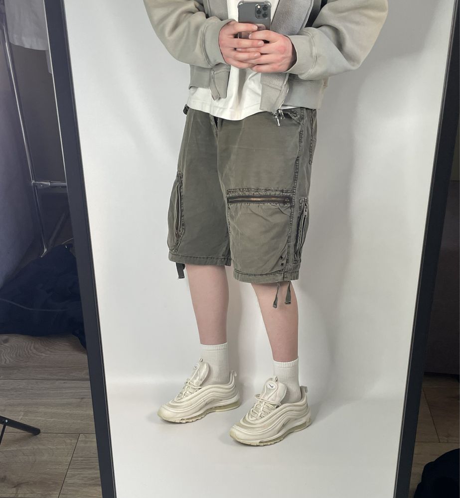 Мультипокетні широкі карго шорти multipocket cargo shorts army