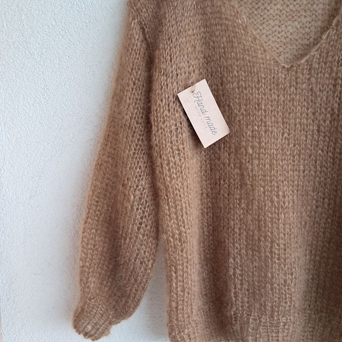 Sweter mgiełka, moher z jedwabiem.Handmade.
