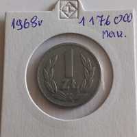 Moneta obiegowa z 1968r 1zł