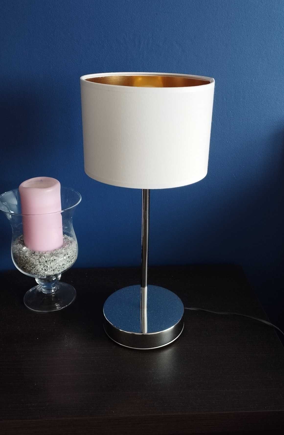 Zestaw nowoczesnych lamp biały/złoto