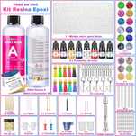 Resina Epoxi Manualidades Kit para Hacer llaveros, 192 Pcs